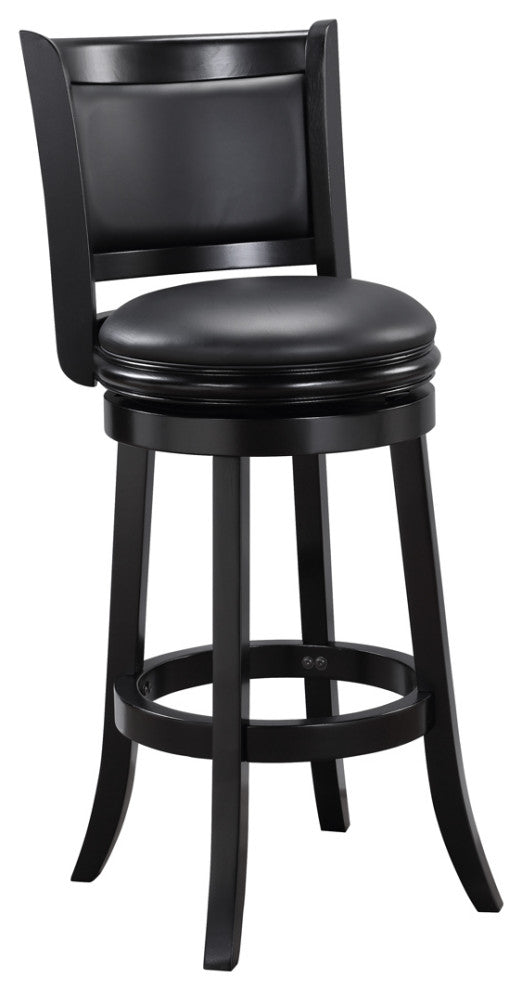 Augusta Swivel Bar Stool, Black