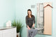 Premium Fixed Position Electric Ironing Center, Flat Maple Veneer Door