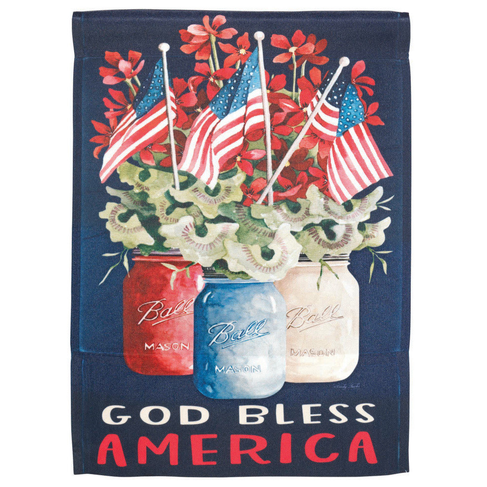 Flag God Bless America Jars 30x44