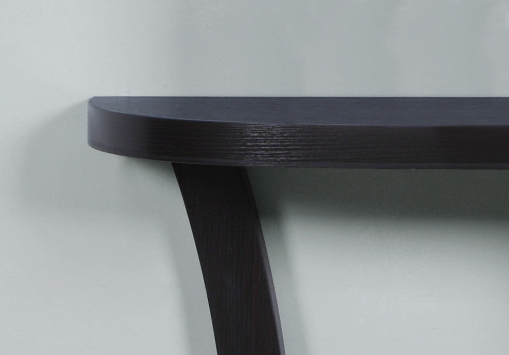 HomeRoots 11.5" x 47.25" x 32" Cappuccino Finish Hall Console Accent Table