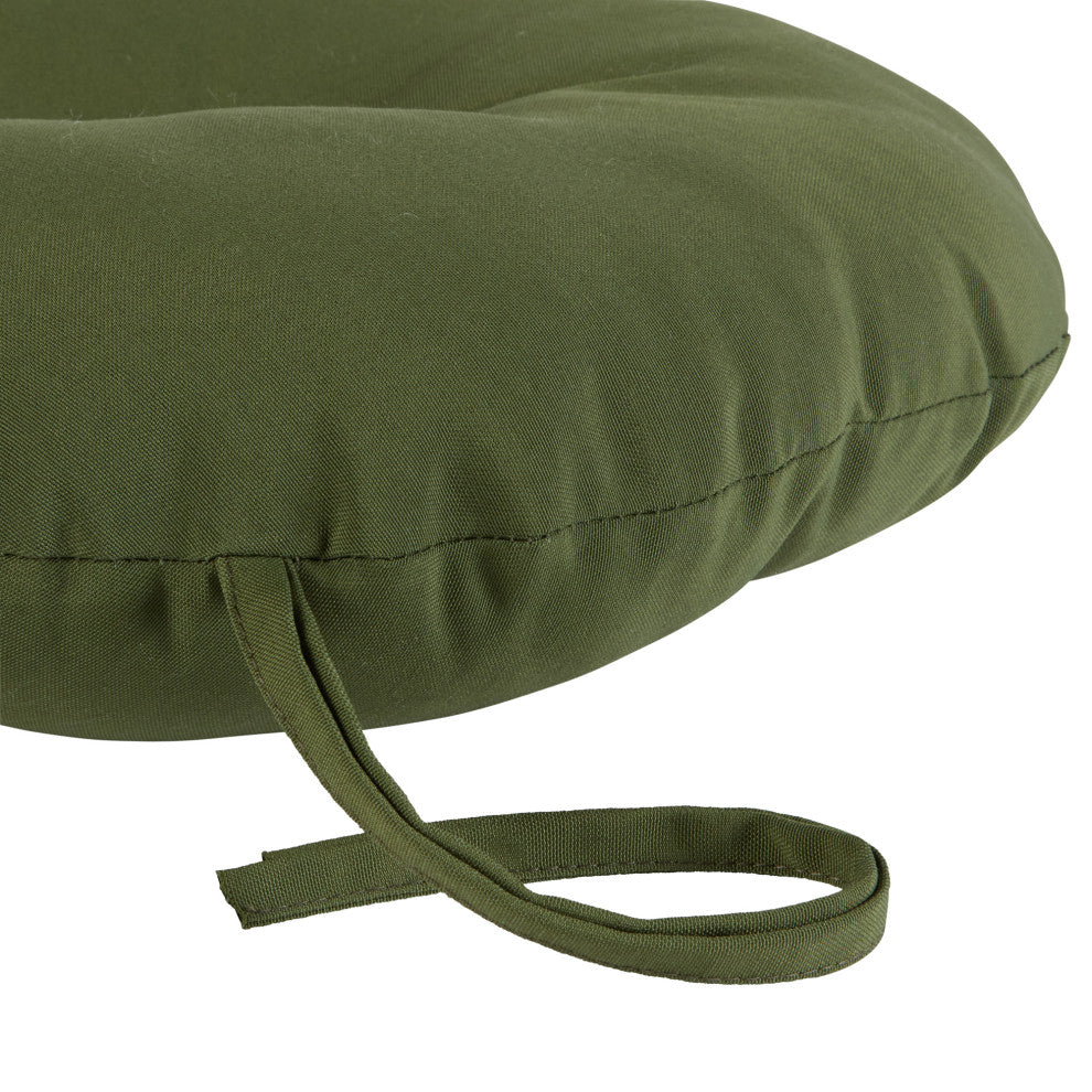 Round 15 in. Outdoor Bistro Chair Cushion, Set of 4, Summerside Green