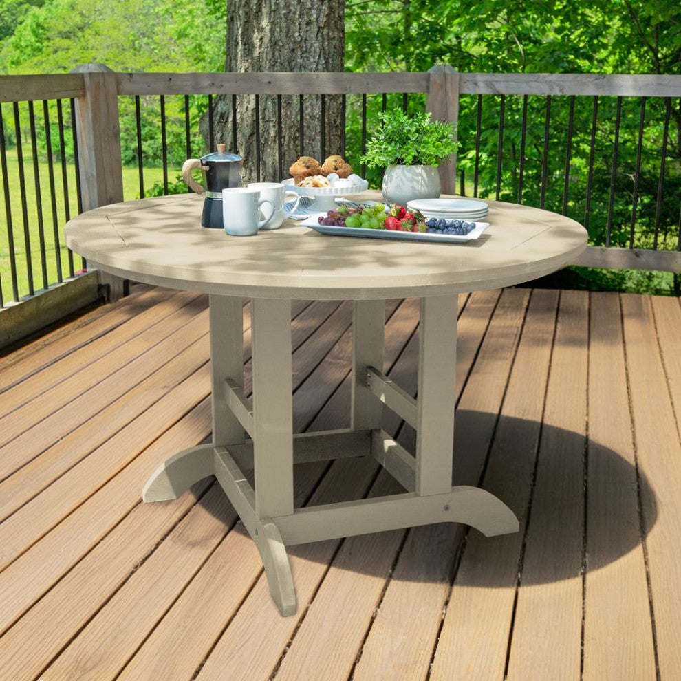 Round Dining Table, 48", Whitewash