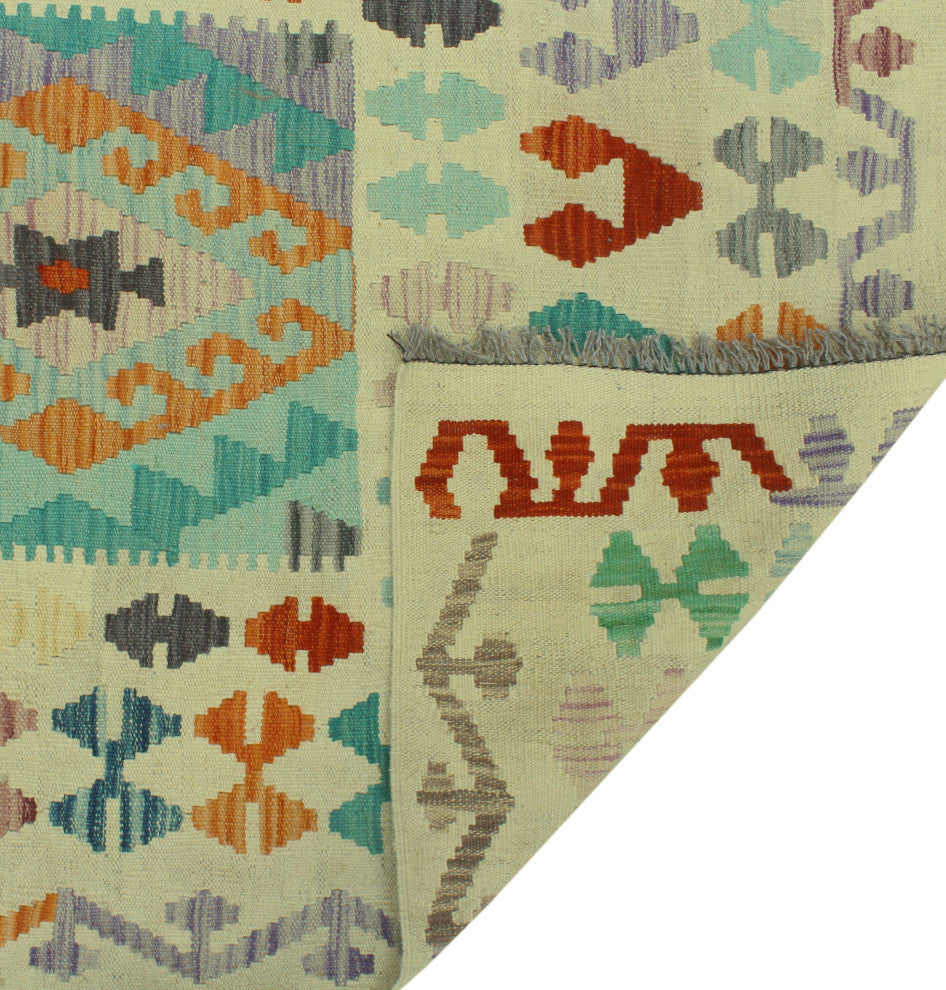 Sangat Kilim Anargul Ivory/Rust Rug, 8'3x11'3