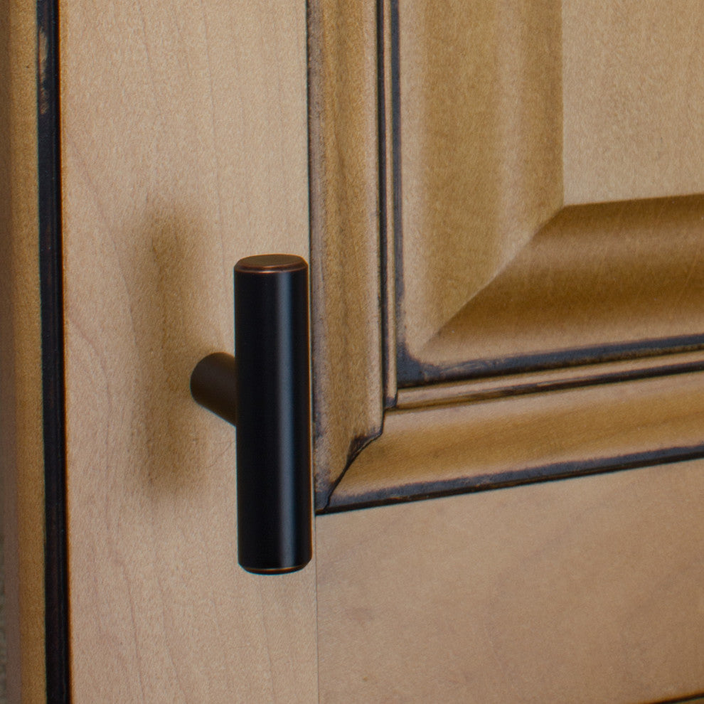 2" Solid Steel Bar Pull Knob, Set of 3, Oil Rubbed Bronze