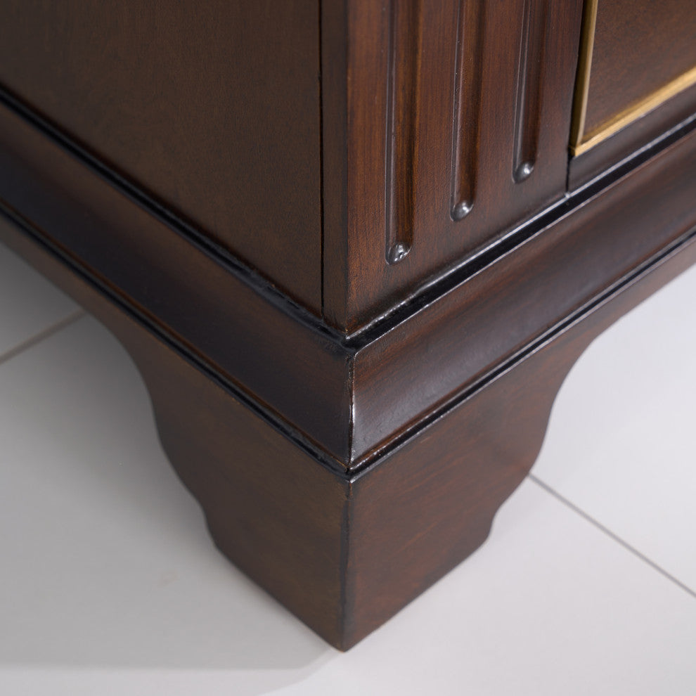 Grace Freestanding Bathroom Vanity with Quartz Top, Espresso, 36"