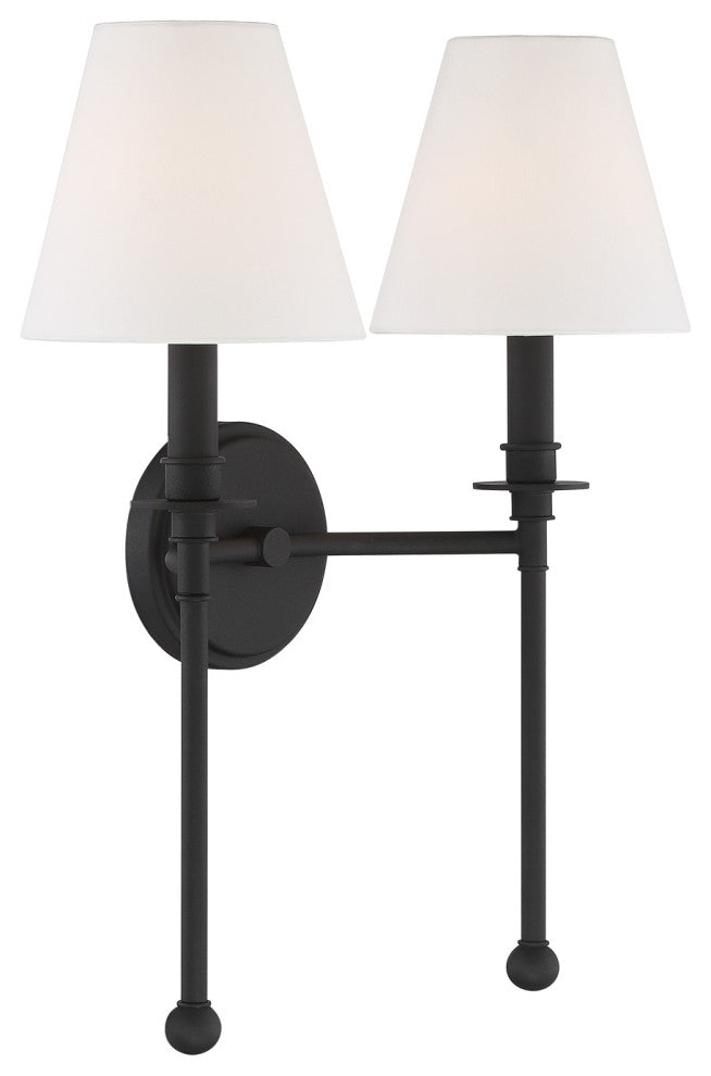 Elight 2 Light Black  Wall Mount