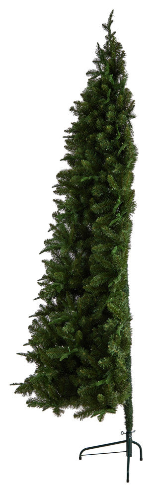 8' Grand Teton Spruce Flat Back Artificial Christmas Tree With 280 LED Lights