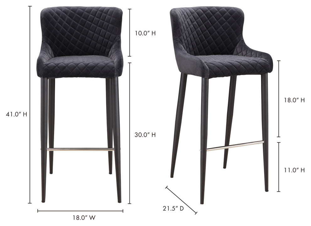 Contemporary Etta Barstool Dark Blue - Blue