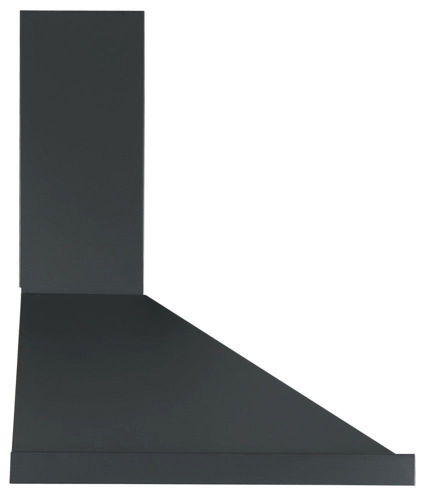 Ancona 30" Convertible Wall-Mounted Pyramid Range Hood, Black