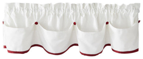 Manor Window Curtains, Berry, 58x13