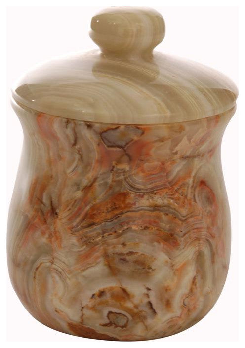Marble Bathroom Jar, Pale Green