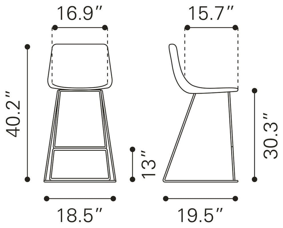 Bar Stool Chair Barstool, Steel Metal, Fabric, Orange, Gold, Cafe Bistro