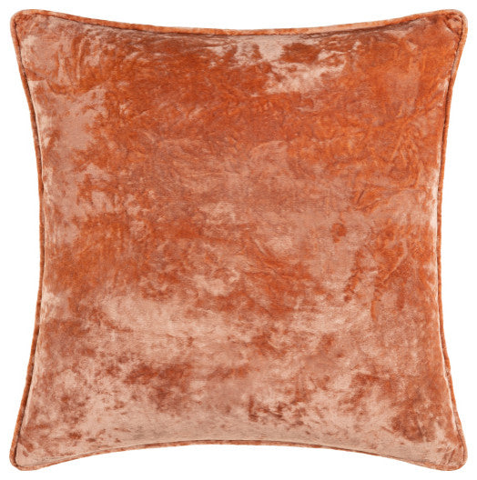 Surya Velvet Mood Dusty Coral Pillow Shell With Polyester Insert 18"H X 18"W