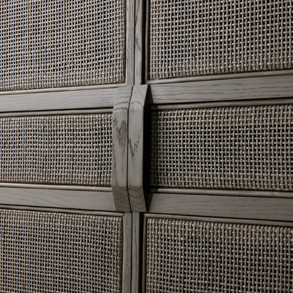 Sonder Living Hampstead Rattan Cabinet | Smoked Oak