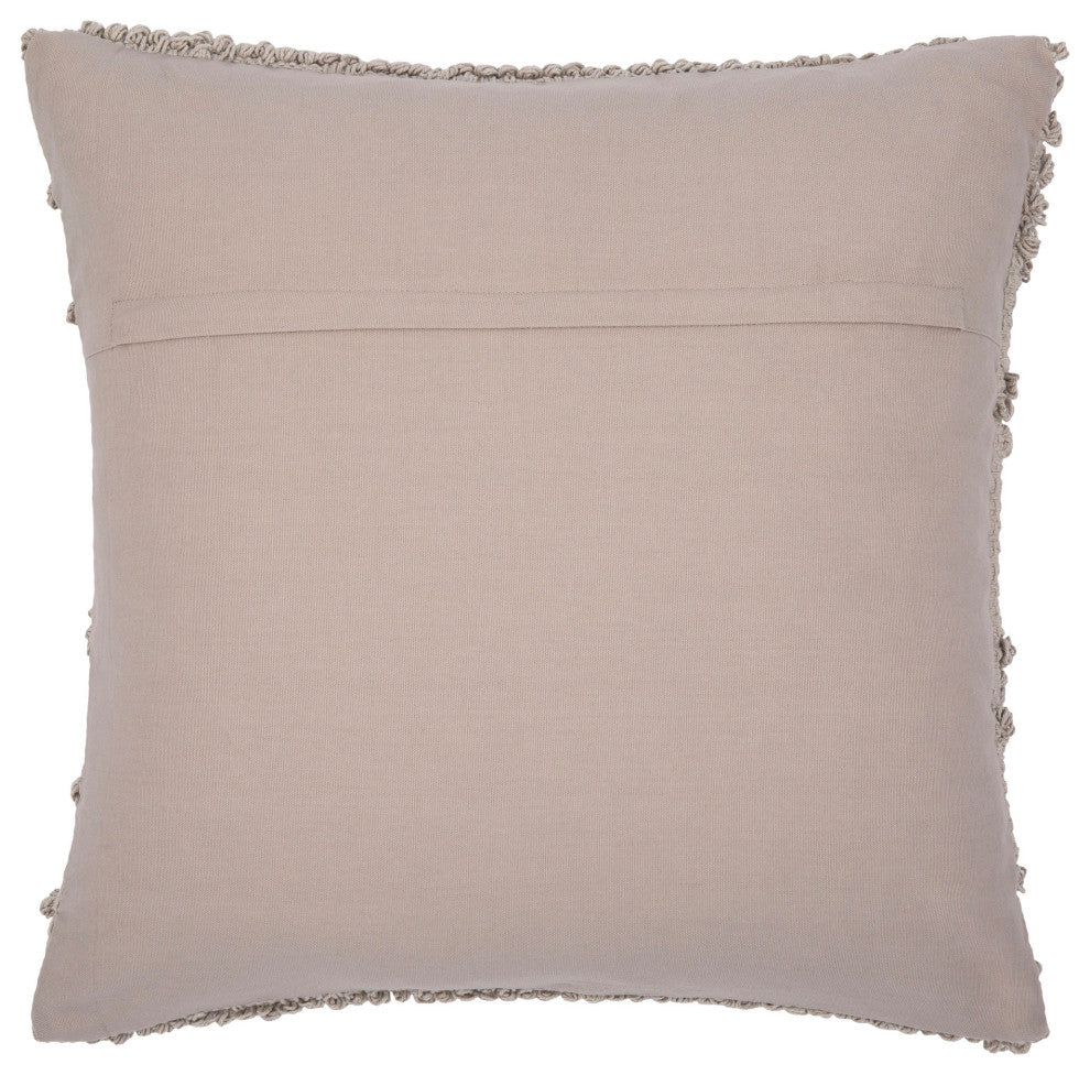 Surya Merdo Light Gray Pillow Shell With Polyester Insert 22"H X 22"W