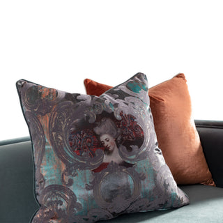 La Francaise Velvet Mansion Sofa Azure/Black