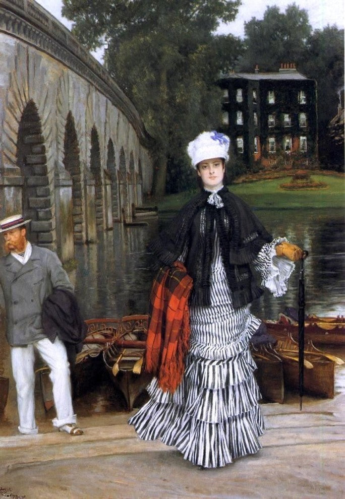 James Tissot The Return from the Boating Trip, 18"x27" Gallery Wrapped Canvas