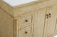 42" Single Bathroom Vanity, Antique Beige With Ivory White Engineered Marble