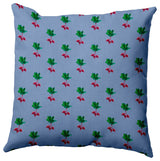 Radishes Pattern Decorative Throw Pillow, Cornflower, 16"x16"