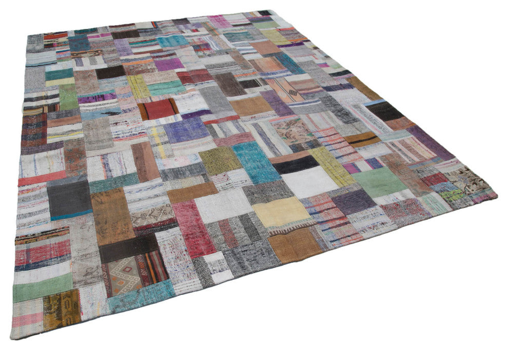 Rug N Carpet - Handmade Turkish 8' 1'' x 10' 0'' Rustic Patchwork Kilim Rug