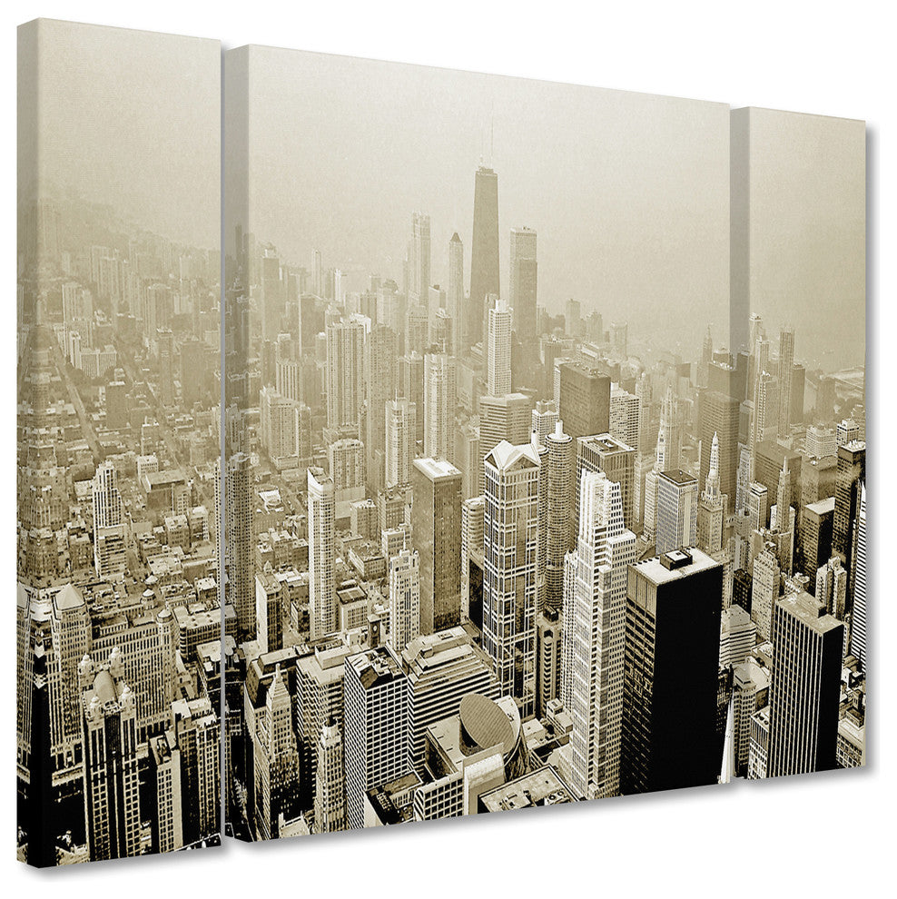 Preston 'Chicago Skyline' Multi Panel Art Set,, 32"x24"