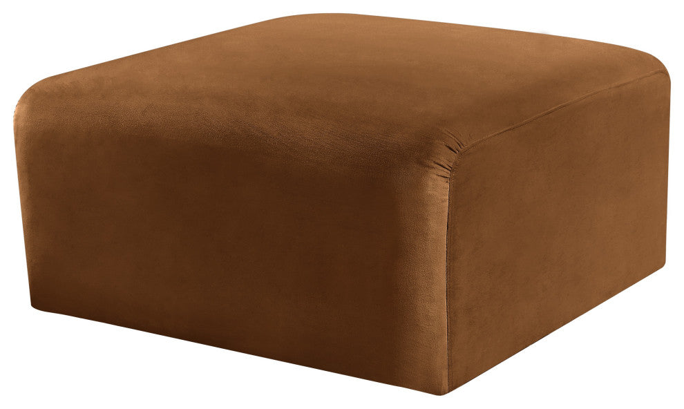 Arc Upholstered Modular Component, Saddle, 1-Piece: Ottoman, Velvet