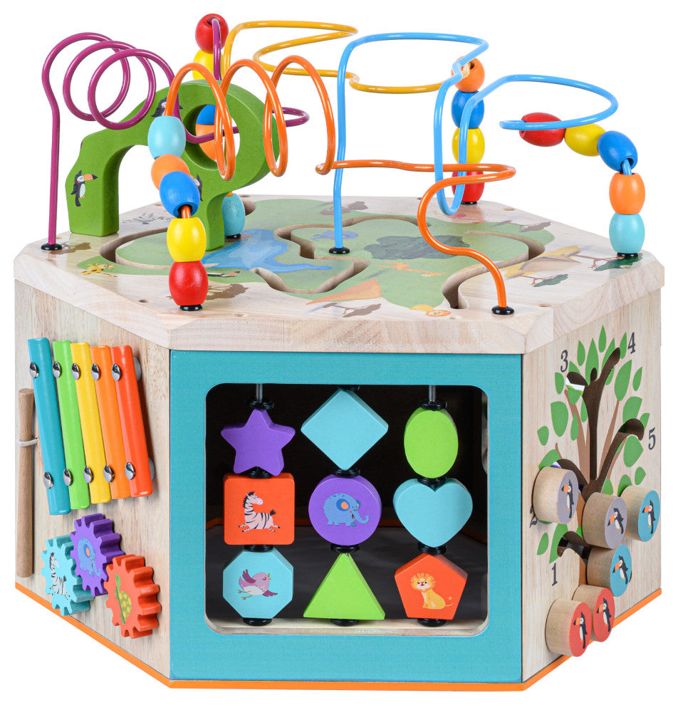 Preschool Play Lab Wooden learning 7side Cube