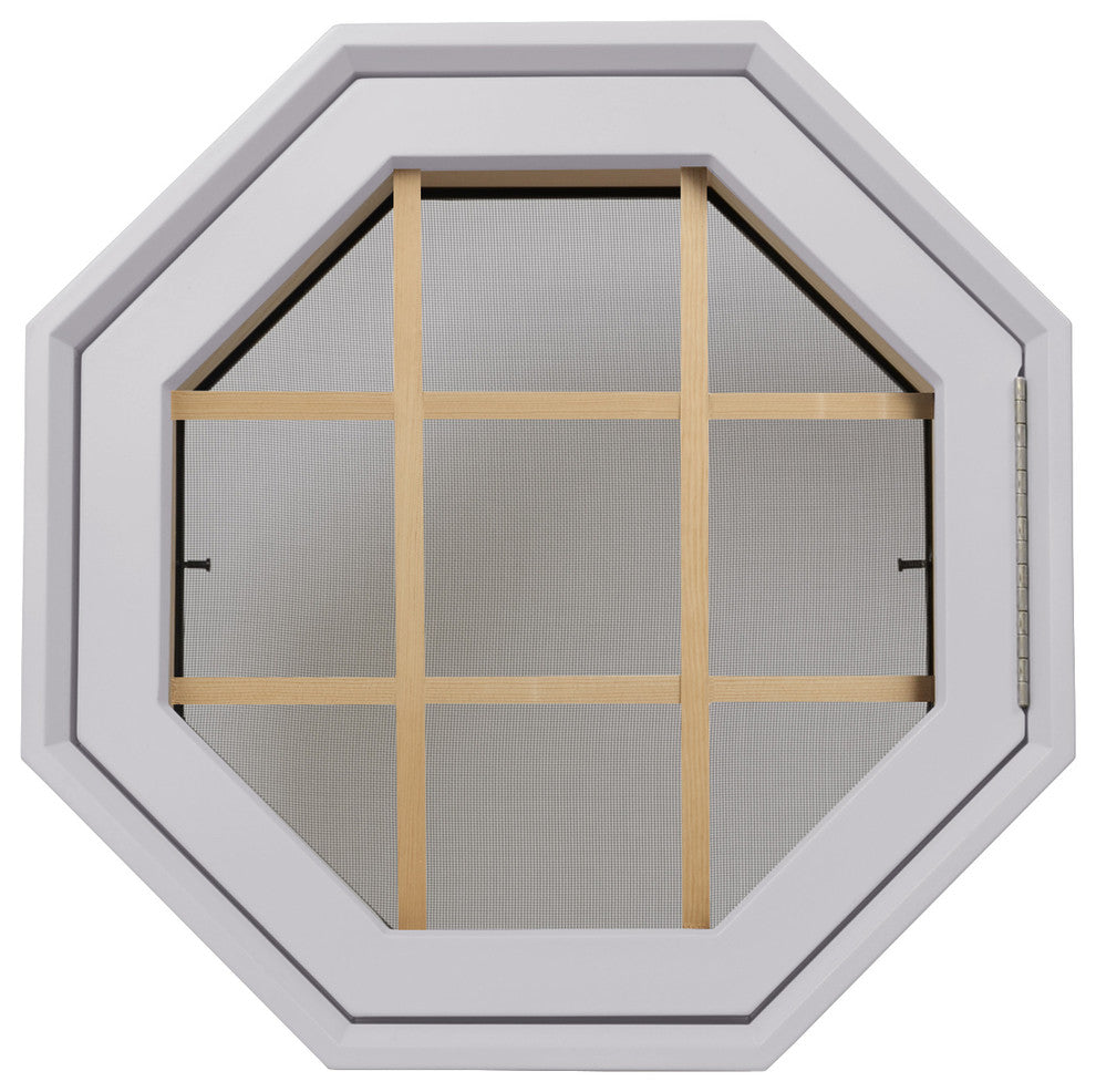 Rambler Breeze 4 Season Poly Window, Grille, Hinged Right, White, Low-E Glass