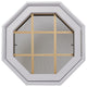 Rambler Breeze 4 Season Poly Window, Grille, Hinged Right, White, Low-E Glass