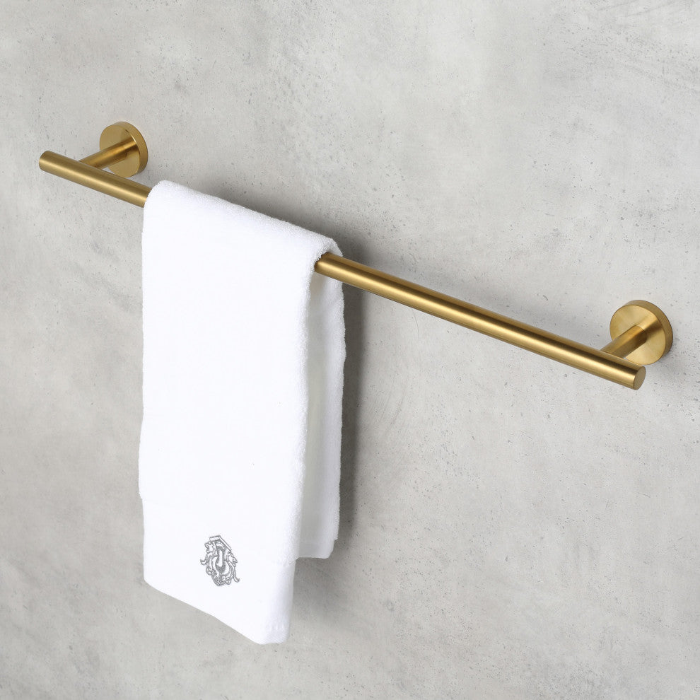 Elizabeth 24 in. Wall Mounted Towel Bar in Brass Gold