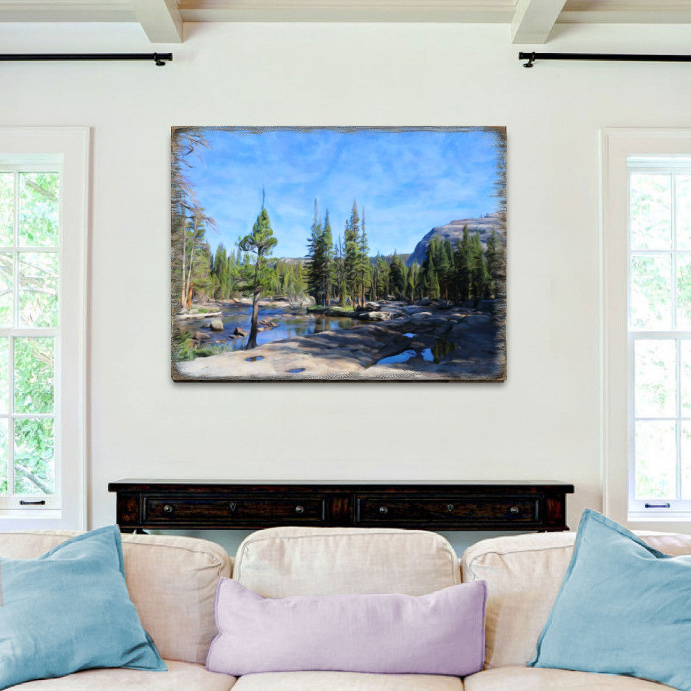 In the Mountains Art Wooden Wall Art, X-Large 36x24