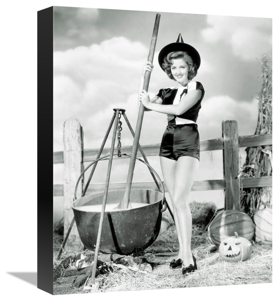 "Halloween Witch - Martha Vickers" Canvas by Hollywood Photo Archive, 13x16"