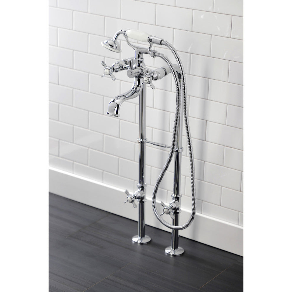 CCK246K1 Freestanding Tub Faucet Package With Supply Line, Polished Chrome