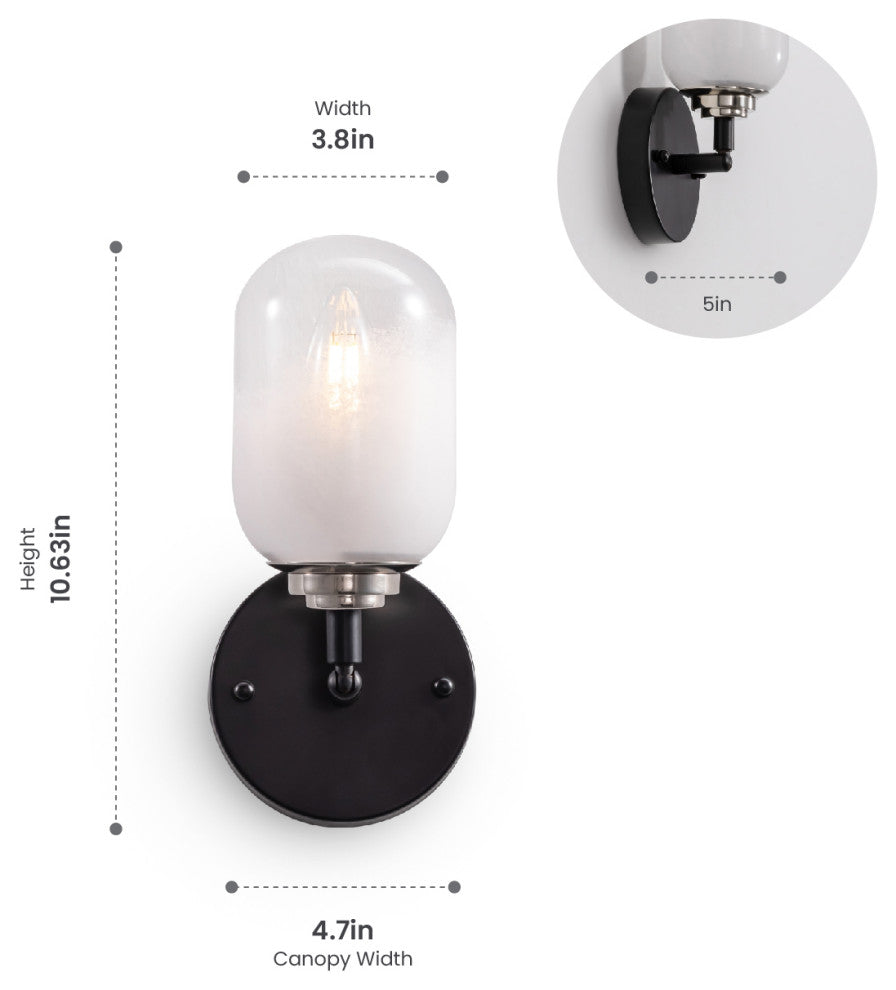 Seren 1 Light Wall Sconce Matte Black