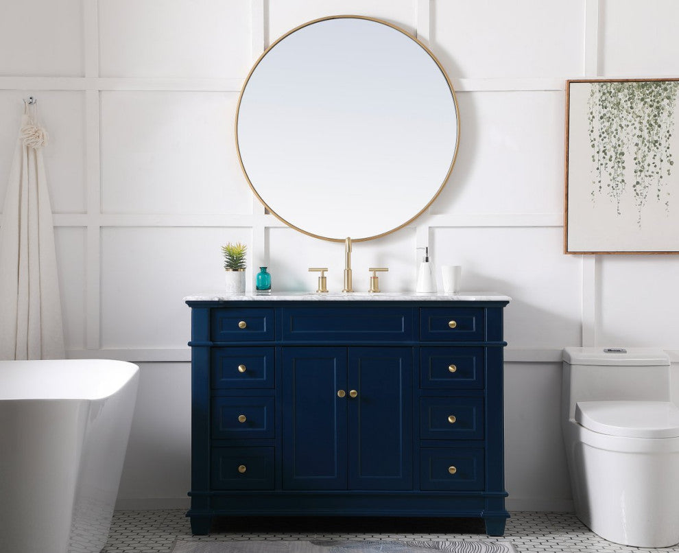 Weston Single Bathroom Vanity Set, Blue, 48