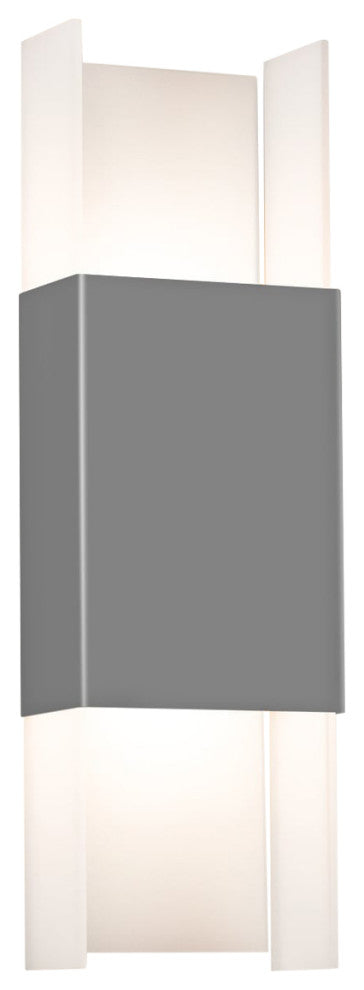 Ansa Outdoor LED Sconce, Matte Gray, Soft White