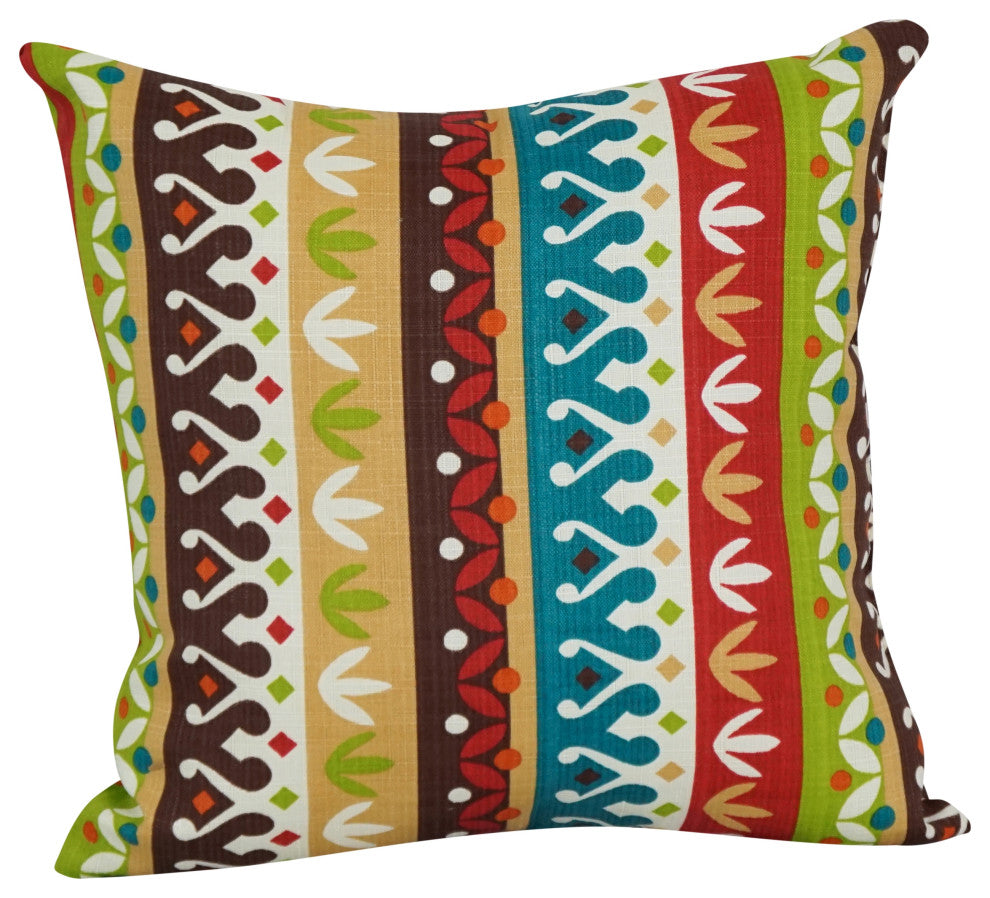 17" Square Polyester Outdoor Throw Pillows, Set of 4, Cotrell Jungle