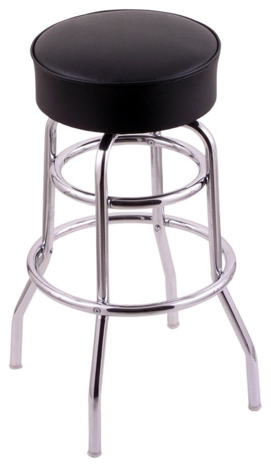 C7C1 Classic Series 30" Bar Stool With Chrome Finish, Black Vinyl Seat