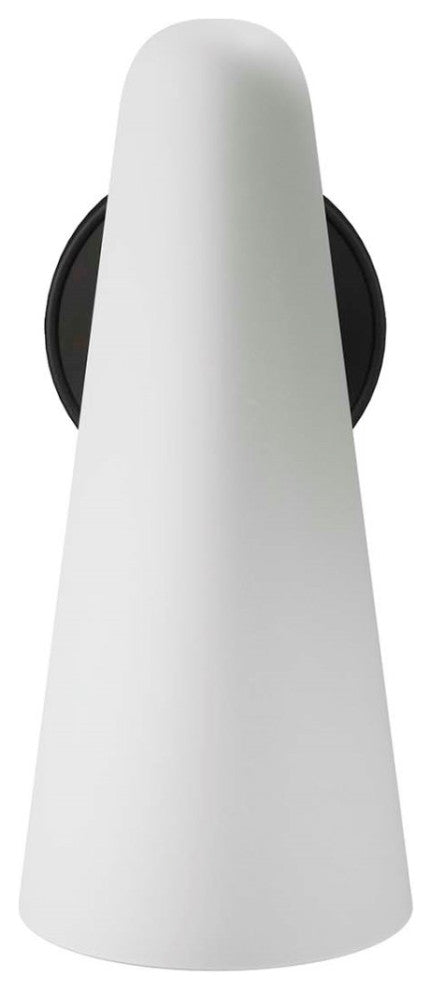 Sconce Wall Lamp Light Fixture, White Black, Glass