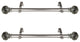Claudia 1" Diameter Side Curtain Rod 12-20" Long, Set of 2, Satin Nickel