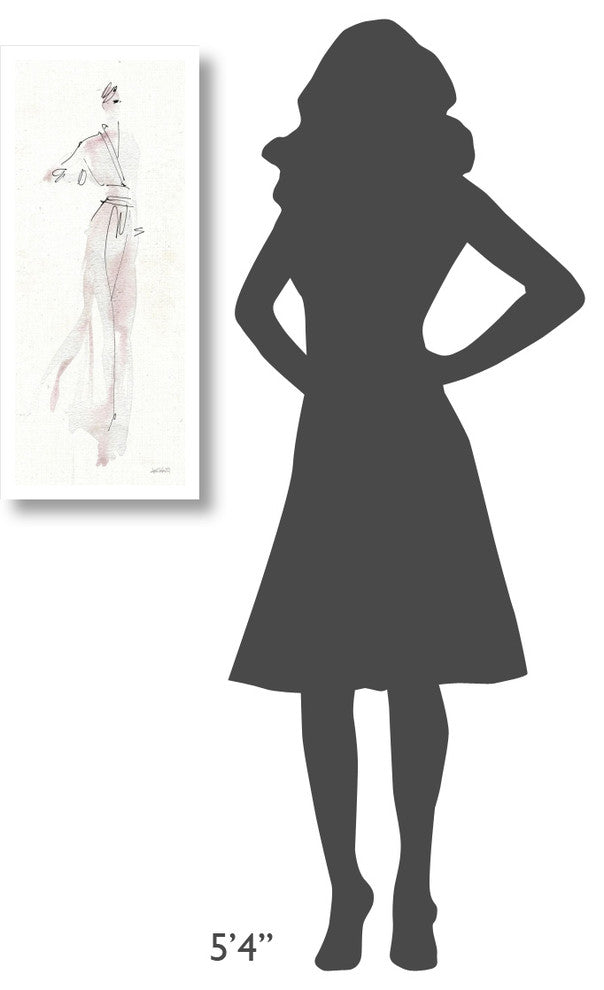 "La Fashion IV" Digital Paper Print by Anne Tavoletti, 14"x32"