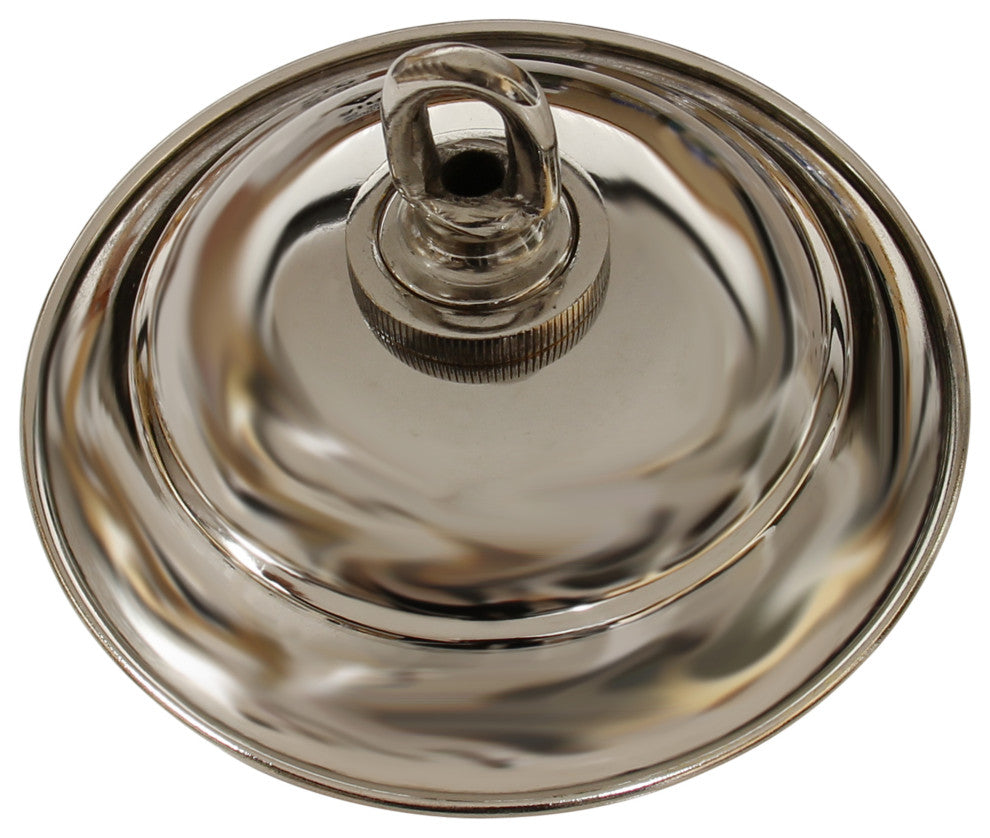 Solid Brass Round Ceiling Canopy, Polished Nickel