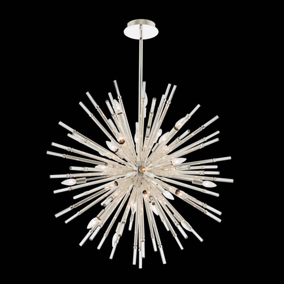 Sprazzo 36x48" 28-Light Contemporary Large Pendants, Silver