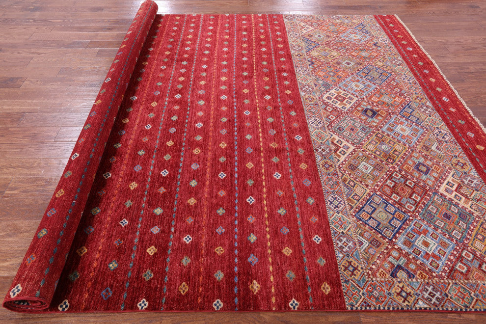 8' 3" X 11' 4" Khorjin Super Kazak Handmade Rug Q10747