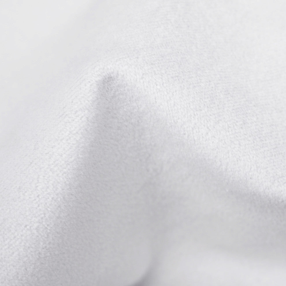 Williams King Nail Button Tufted Wingback Bed, Velvet White