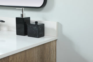 Home Living 22" Midcentury Modern Natural Oak-Light Bathroom Vanity