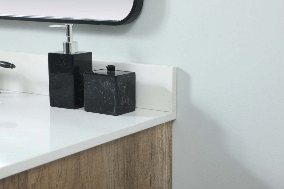 Home Living 22" Midcentury Modern Natural Oak-Light Bathroom Vanity
