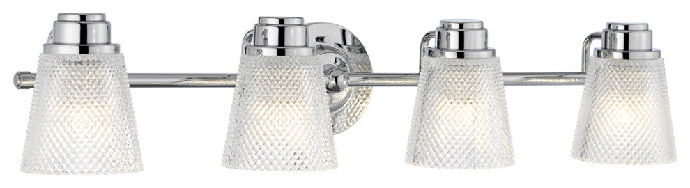 Hudson 4 Light Bath Light in Polished Chrome
