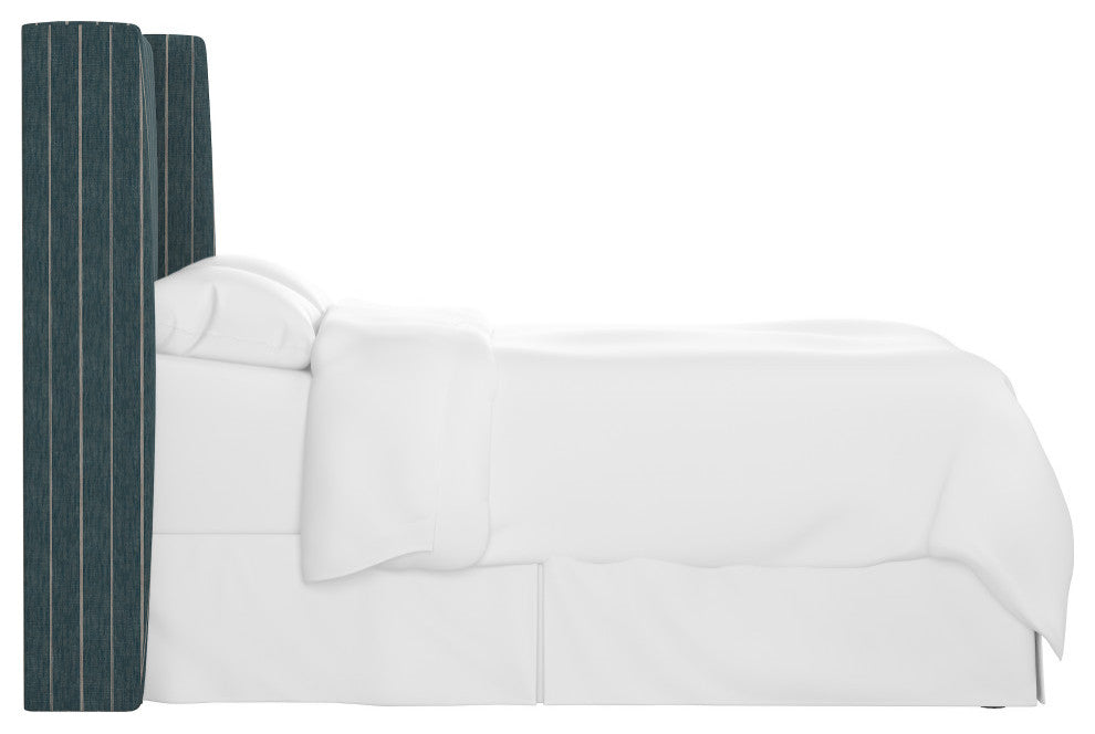 California King Wingback Headboard, Fritz Indigo