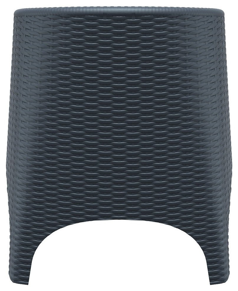 Aruba Resin Wickerlook Chair, Dark Gray, Set of 2